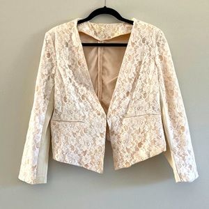 Cream Lace Blazer